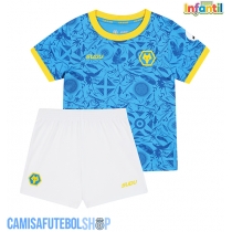 Camisa de time de futebol Wolves Jorgen Strand Larsen #9 Replicas 3º Equipamento Infantil 2025-26 Manga Curta (+ Calças curtas)